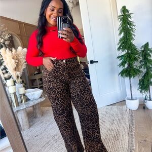 GAP Leopard Print Jeans